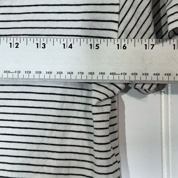 AG Adriano Goldschmied Striped Tee XS Scoop Neck Soft Cotton Y2K Minimalist - Picture 3 of 8